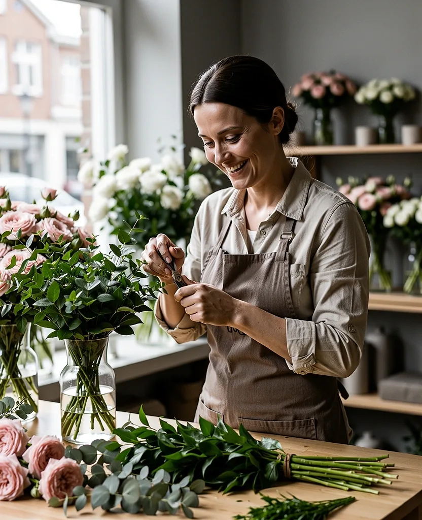 Florist i arbejde