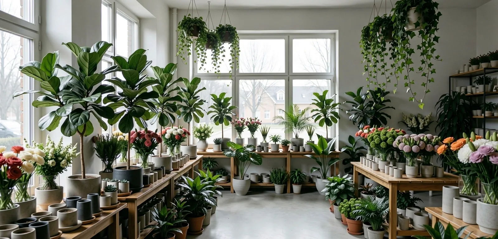 Atmosfærisk botanisk panorama
